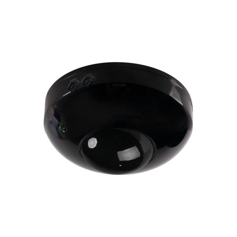 Czujnik ruchu Kanlux podczerwień PIR czarny do 10 metrów sufitowy natynkowy IP20 wym: 5,5 x 11,5 x 11,5 cm - 1 szt.