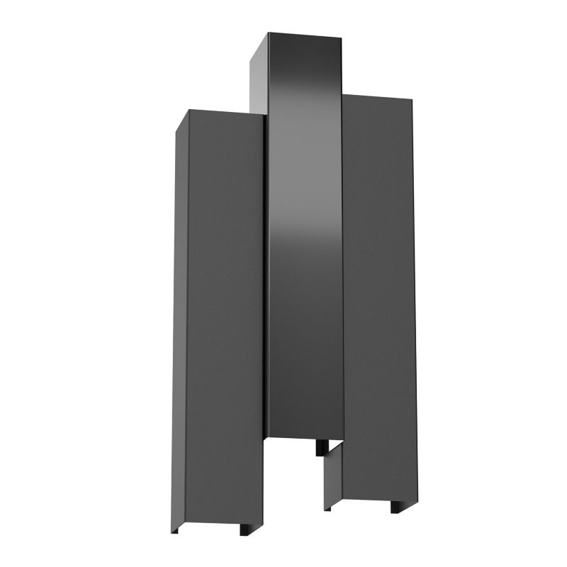 Kinkiet ścienny Luminex Wall czarny mat-czarny połysk góra-dół 6 x GU10 x 8W IP20 wym: 72 x 34 x 11,5 cm - 1 szt.