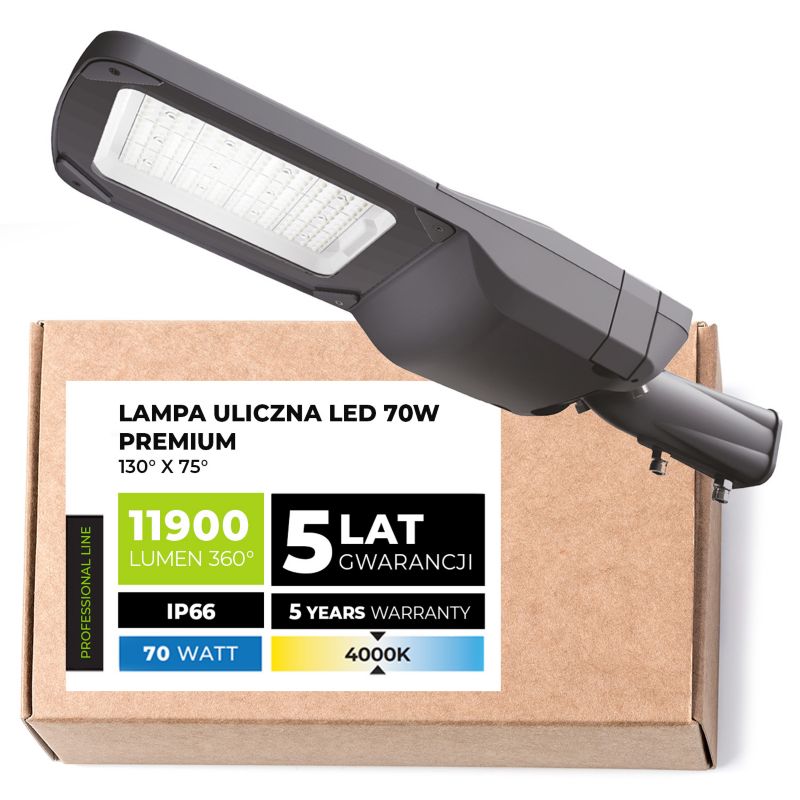 Lampa Uliczna LED LLs 70W Oprawa Drogowa 1szt.