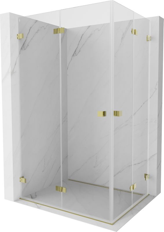 Kabina prysznicowa prostokątna Mexen Lunar-F złota 85x75 cm 1 szt.