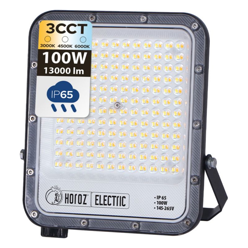 Naświetlacz LED HOROZ 100W 3CCT 13000lm IP65 145-265V PALLAS 1szt