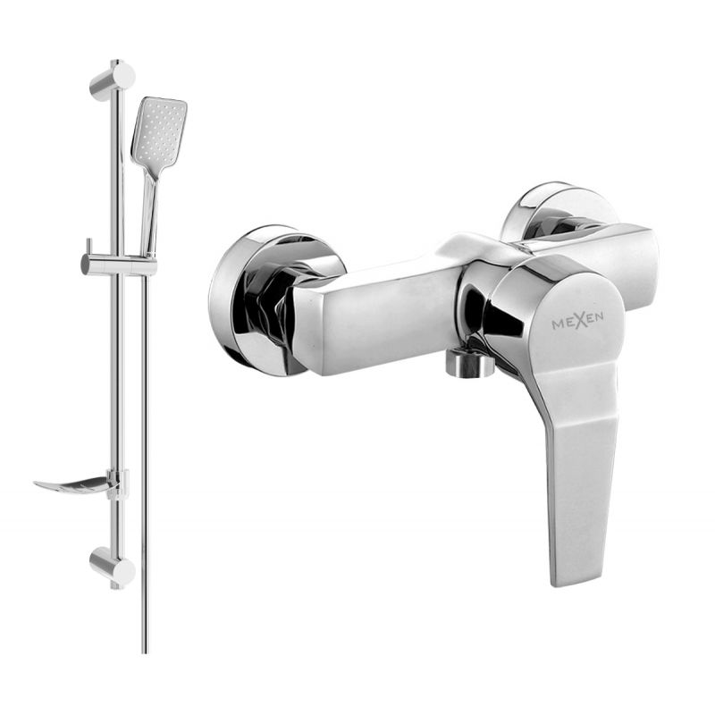 Bateria prysznicowa z zestawem Mexen Caro chrom 74664DF72-00 1 szt.