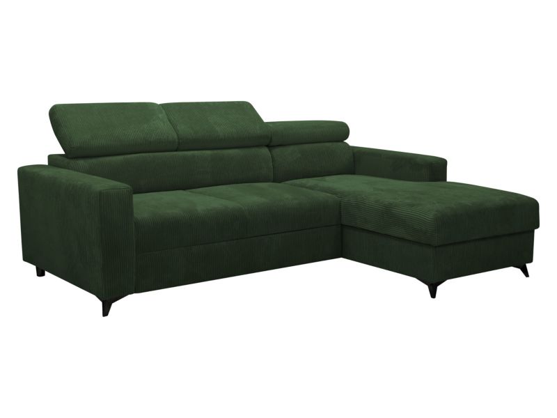 Narożnik z funkcją spania MIRJAN 24 Milano Premium Sztruks prawy 2R+LC ciemnozielony 1 szt.