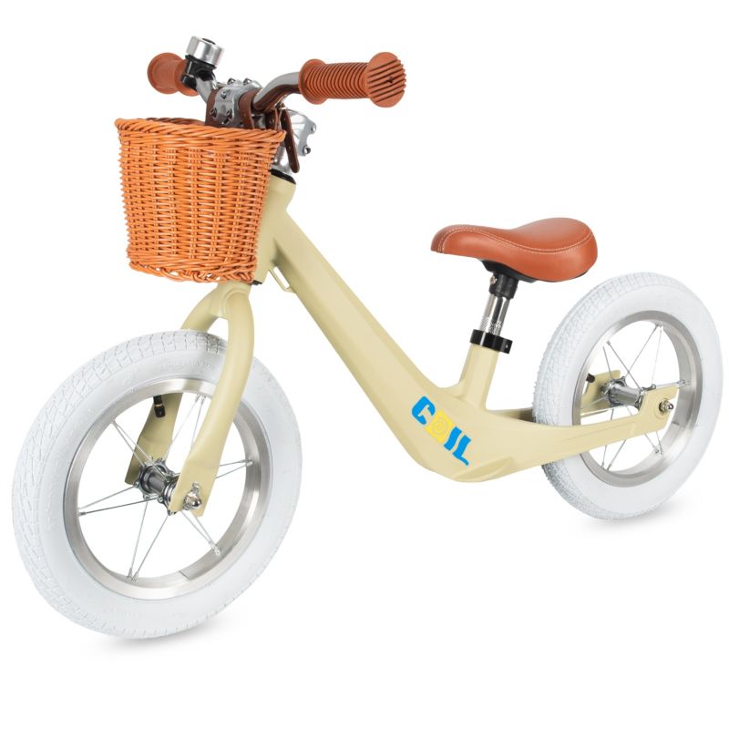 Rowerek biegowy COIL magnezowy lekki z koszyczkiem zielony 1 szt.