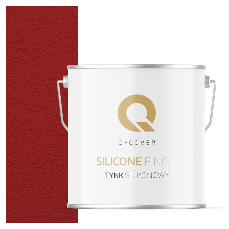 Tynk Silikonowy Elewacyjny Baranek 3.0mm Q-Cover Czerwony RAL3001 7KG