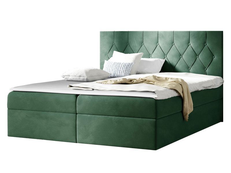 Łóżko kontynentalne MIRJAN 24 Sky 200x200 ciemna zieleń 1 szt.