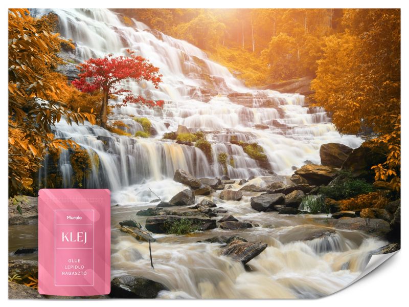 Fototapeta Muralo Jesienny Wodospad 300x210 cm 1szt.