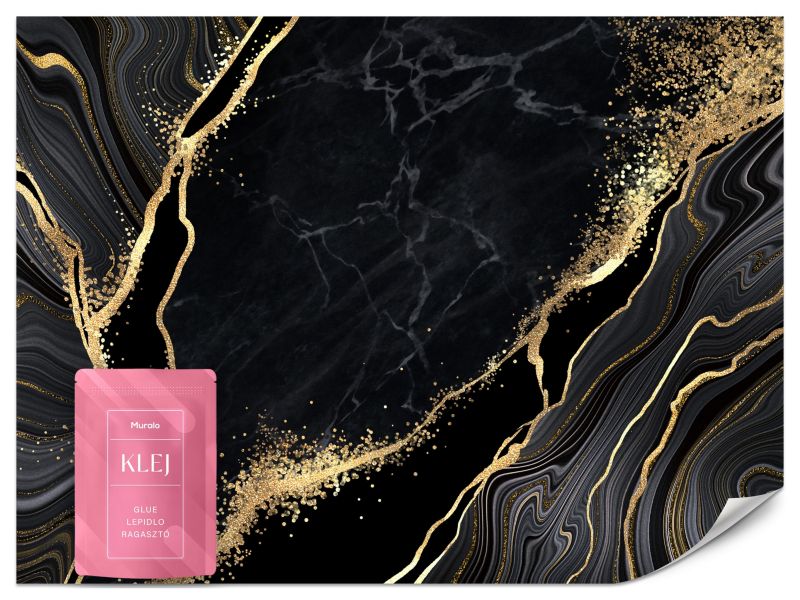 Fototapeta Muralo Abstrakcyjny Czarny Marmur 400x280 cm 1szt.