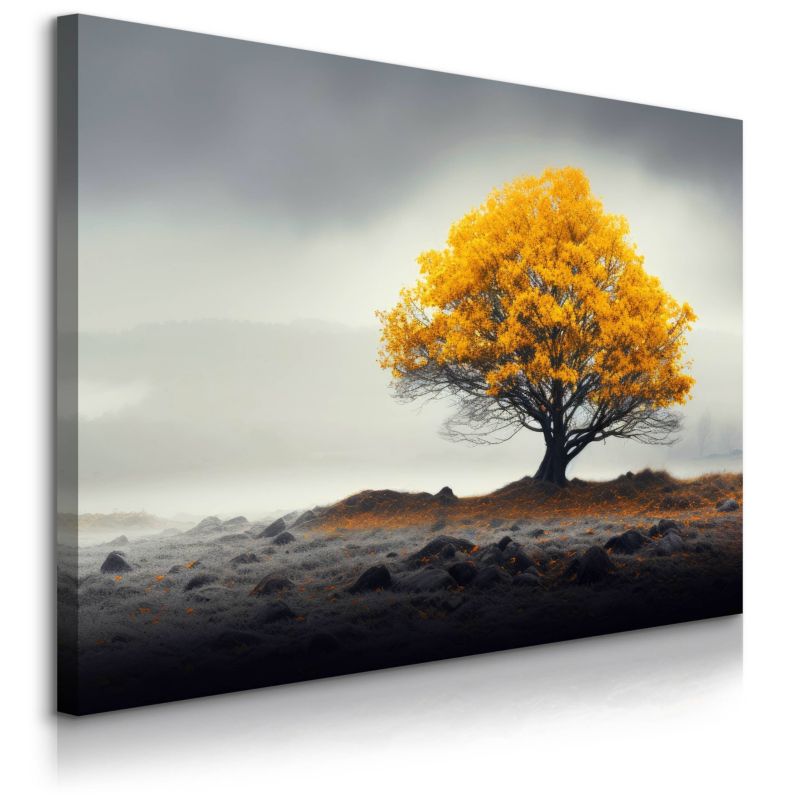 Obraz Muralo Drzewo Krajobraz Mgła Abstrakcja 100x70 cm 1 szt.