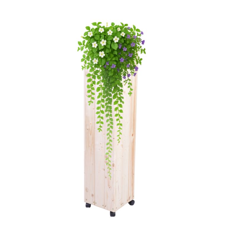 Donica drewniana MODO24 123x28x28 cm impregnowana bezbarwnie na kółkach 1 szt.