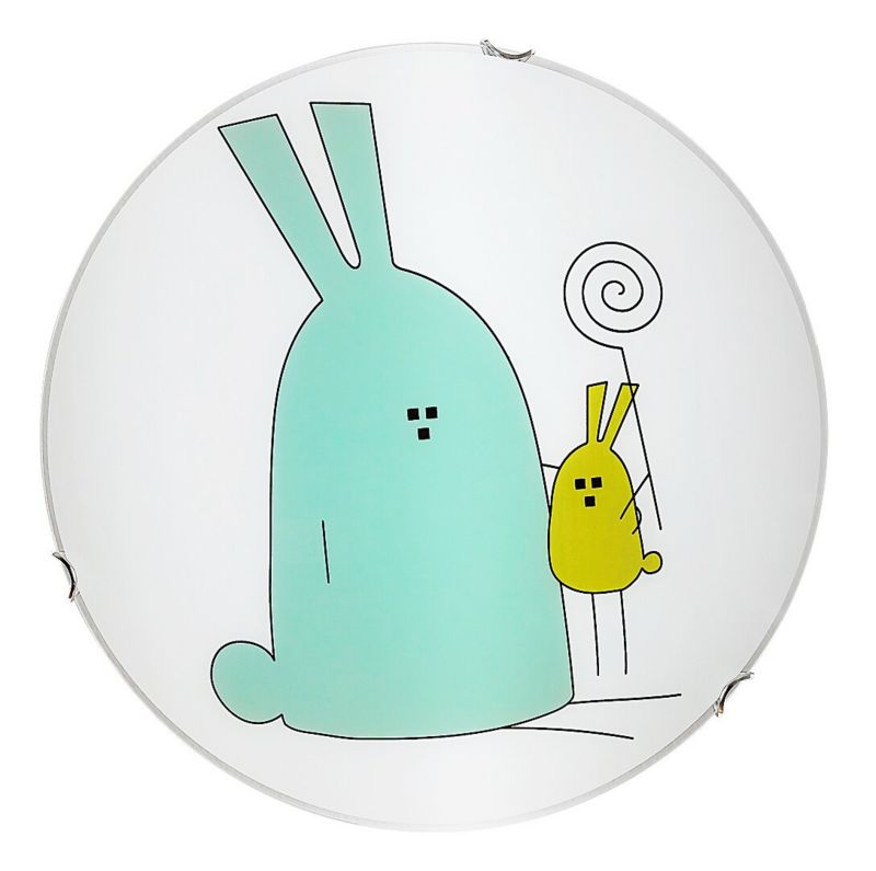 Kinkiet ścienny Rabalux Flappy biało-zielony-żółty do pokoju dziecka 2 x E27 x IP20 wym: 40 x 40 cm - 1 szt.