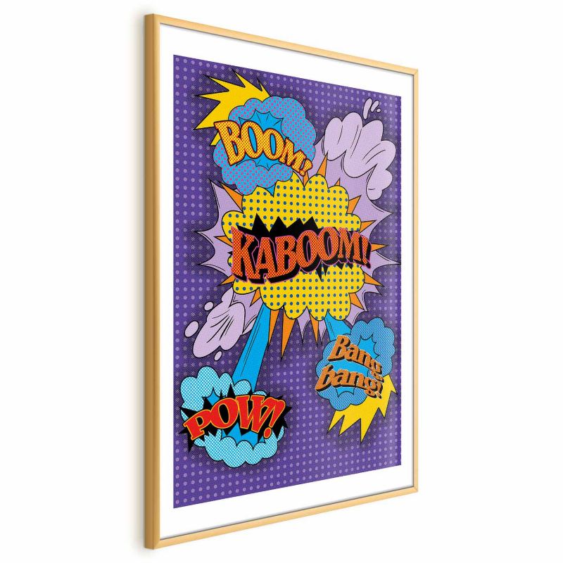 Plakat Artgeist Kaboom 60x90 cm z ramą złotą 1 szt