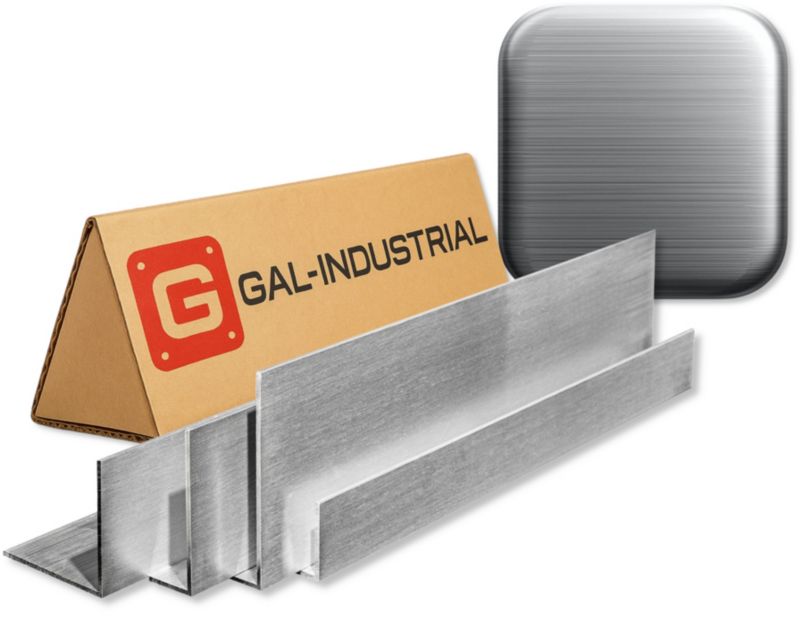 Kątownik Aluminiowy SZCZOTKOWANY GAL-INDUSTRIAL 60x20x2mm 220cm Alu + Cięcie na wymiar 1szt.