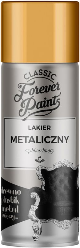Lakier metaliczny szybkoschnący Forever Paints 400 ml złoty