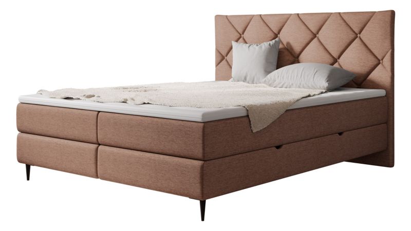 Łóżko kontynentalne MIRJAN 24 Letra 160x200 cm róż indyjski/nogi czarne 1 szt.