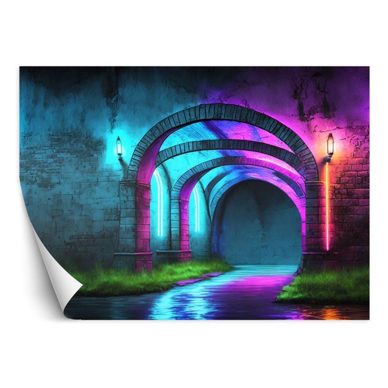 Fototapeta Feeby Abstrakcja tunelu neonowego 250x175 1 szt