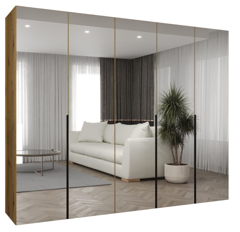 Szafa uchylna otwierana ALICANTE 3 250 wys 202 cm Artisan + Czarny 1 szt