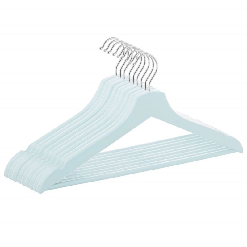 Wieszaki na ubrania Springos drewniane niebieskie 9 szt.