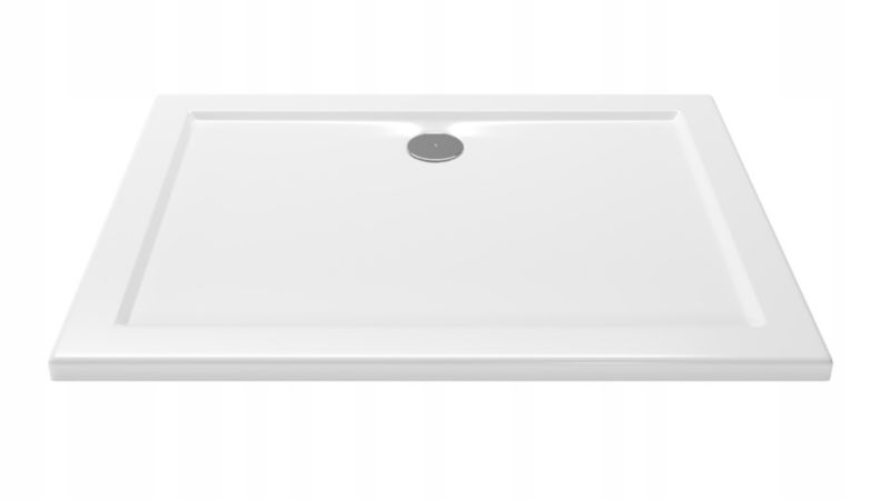 Brodzik posadzkowy prysznicowy 120 x 100 x 6 cm łazienkowy prostokątny biały 1 szt.
