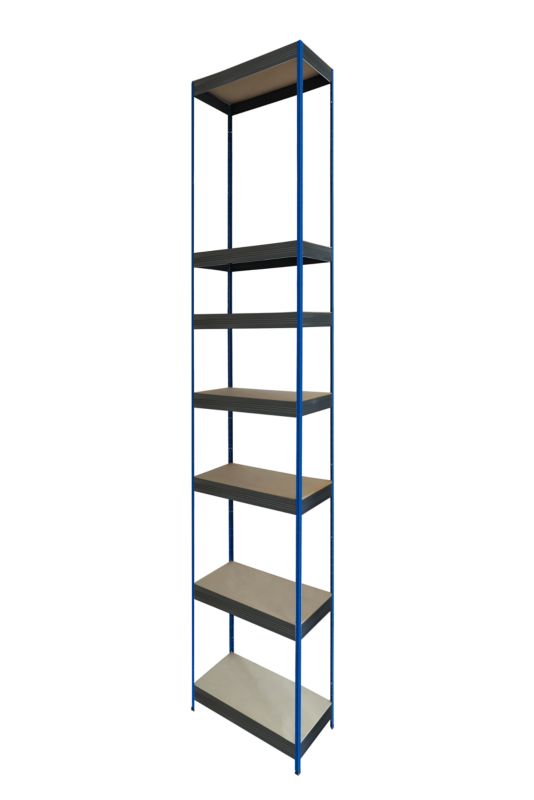 Regał metalowy MODO24 magazynowy niebiesko-grafitowy helios 270x45x45cm 7 półek po 175 kg 1 szt.