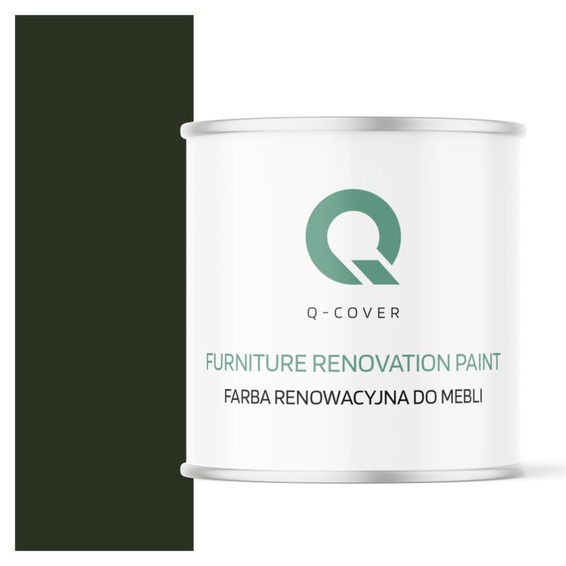 Farba Renowacyjna do Mebli Q-Cover Butelkowa zieleń RAL6007 Satyna 2.5L