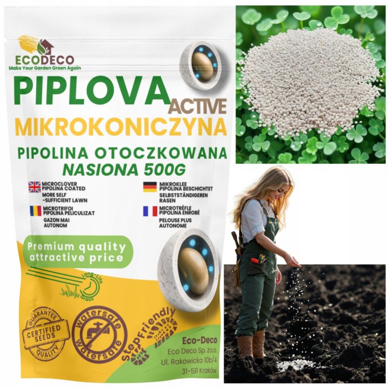 Mikrokoniczyna Drobnolistna Koniczyna Nasiona Trawnik 0,5Kg Otoczkowana Eco Deco 1 szt.