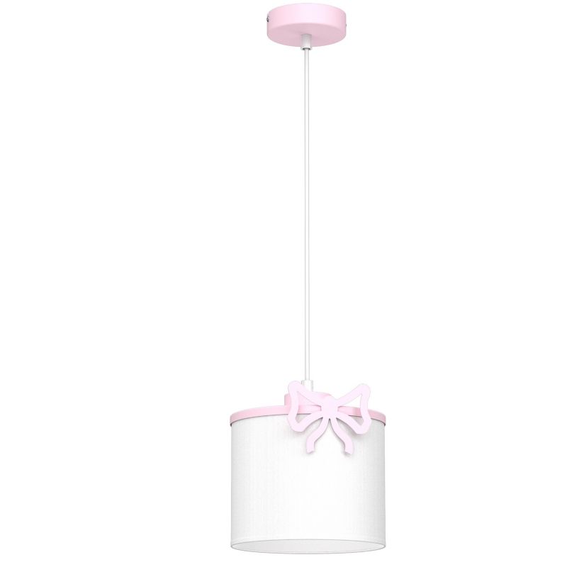 Lampa sufitowa wisząca Luminex Sweet różowa wym: 115 x 18 x 18 cm 1xE27 x 15W tkanina 1 szt.