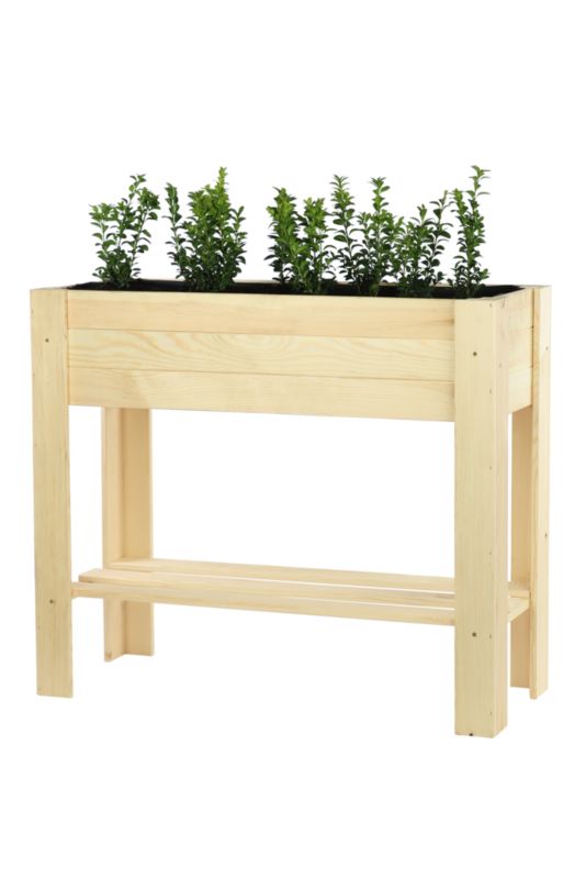 Ziołownik na nogach MODO24 drewniany 80 x 34 cm naturalny 1 szt.