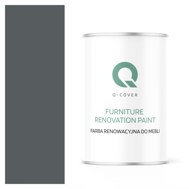 Farba Renowacyjna do Mebli Q-Cover Szary bazaltowy RAL7012 Satyna 1L