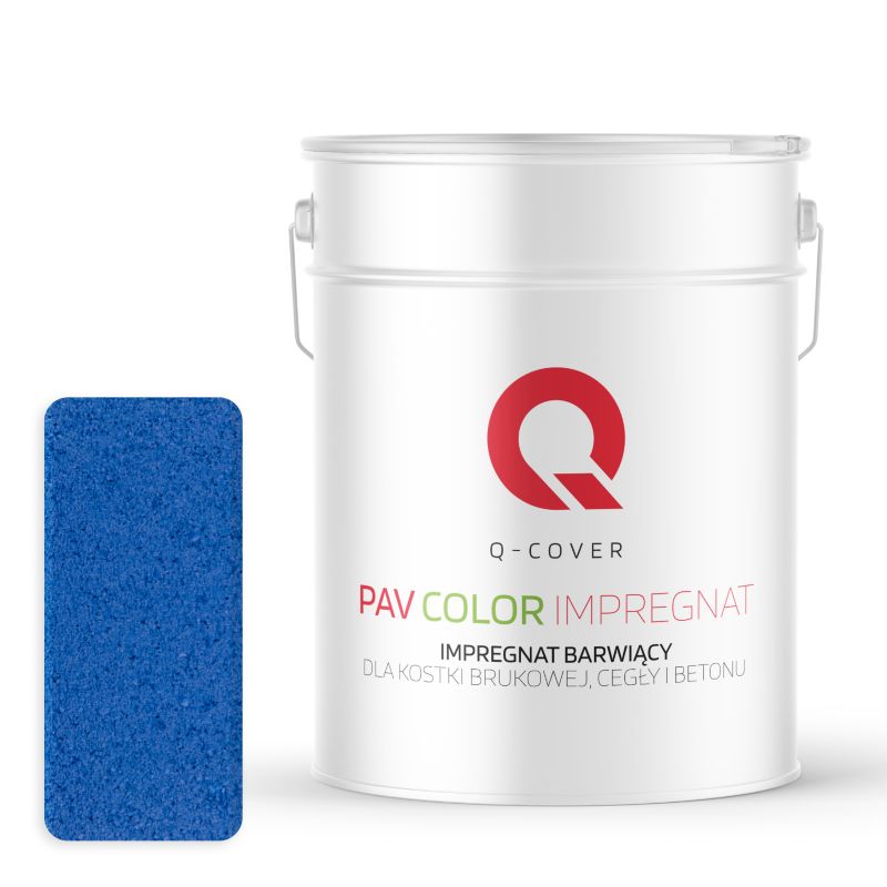 Impregnat Barwiący do Kostki Brukowej Cegły Betonu Q-Cover Niebieski sygnałowy RAL5005 10L