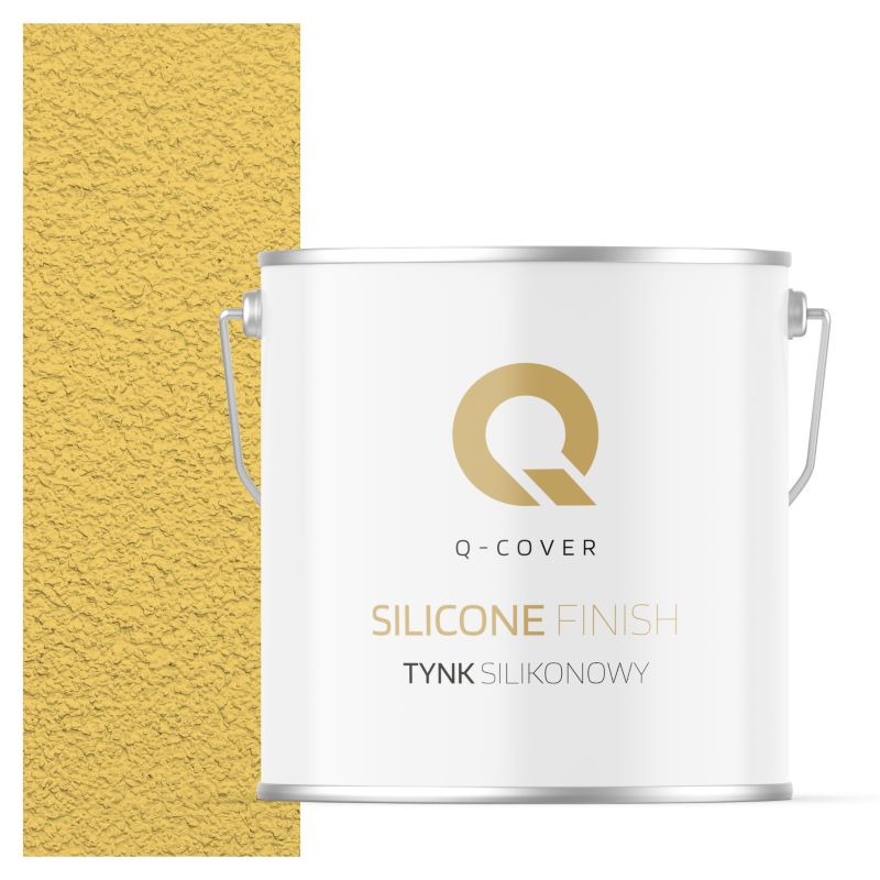 Tynk Silikonowy Elewacyjny Baranek 1.5mm Q-Cover Żółty cytrynowy F624 7KG