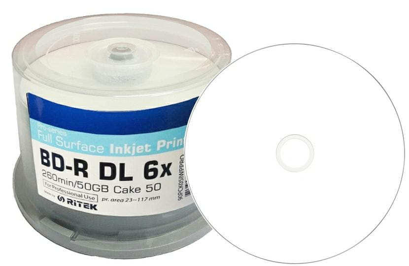 RITEK BD-R x6 50GB PRINT FF TRBDL50 - Henryx24