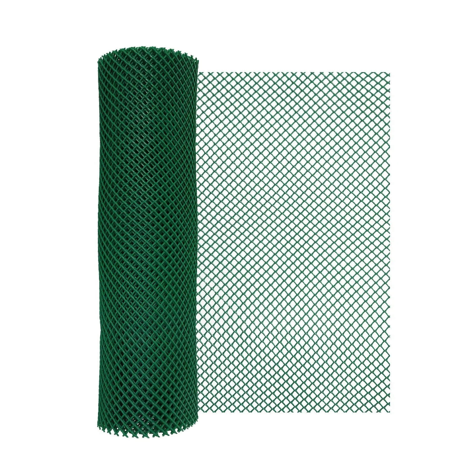 Siatka plastikowa 520 g/m2 ocz. 7 x 7 mm, zielona - 0,4 x 5 m