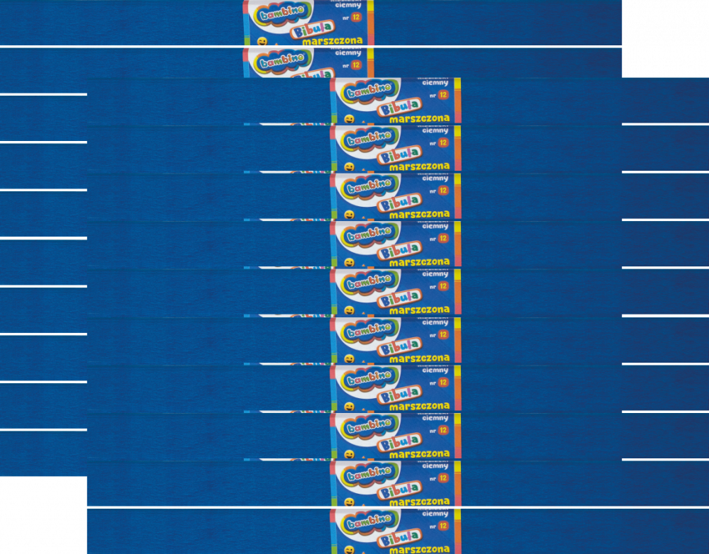 25x Bibuła marszczona Bambino, 200x50cm, niebieski ciemny