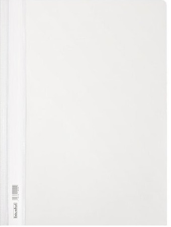 60x Skoroszyt plastikowy bez oczek Biurfol, twardy, A4, do 200 kartek, biały