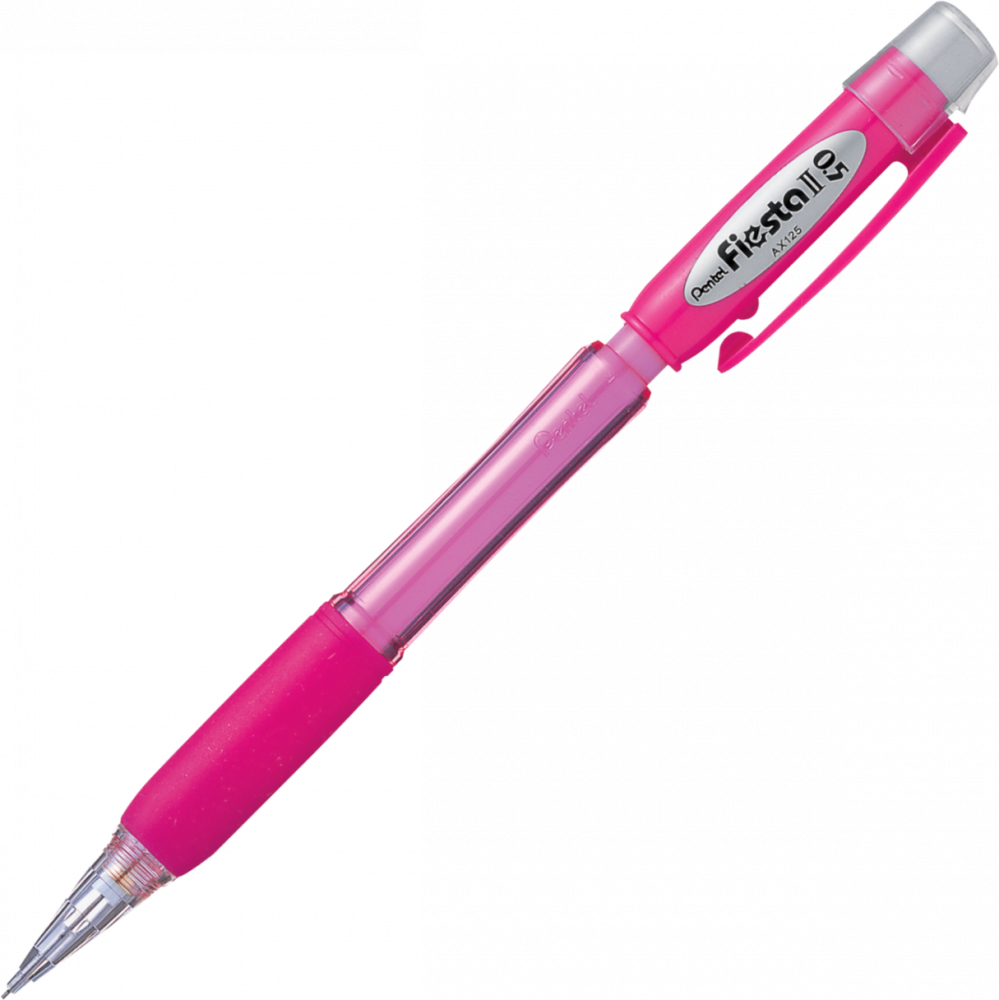 Ołówek automatyczny Pentel Fiesta AX125, 0.5mm, z gumką, różowy