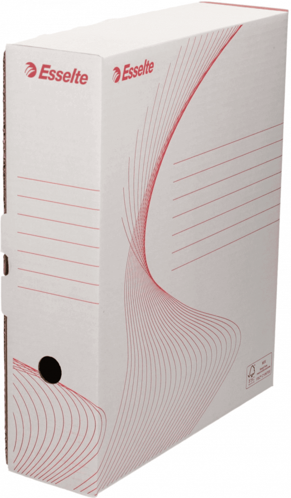 Pudło archiwizacyjne Esselte na segregatory, 100mm, biały