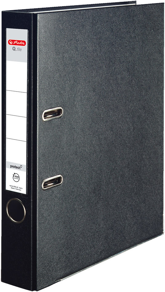 Segregator A4 Herlitz Q.file, 50mm, czarny