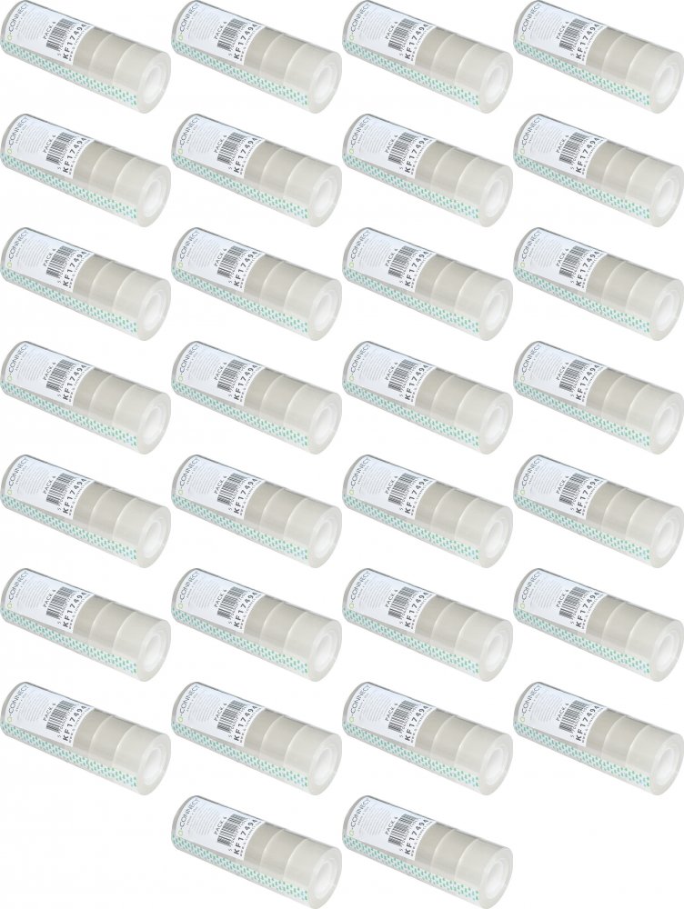 30x Taśma klejąca Q-Connect, 24mmx30m, 6 sztuk, przezroczysty