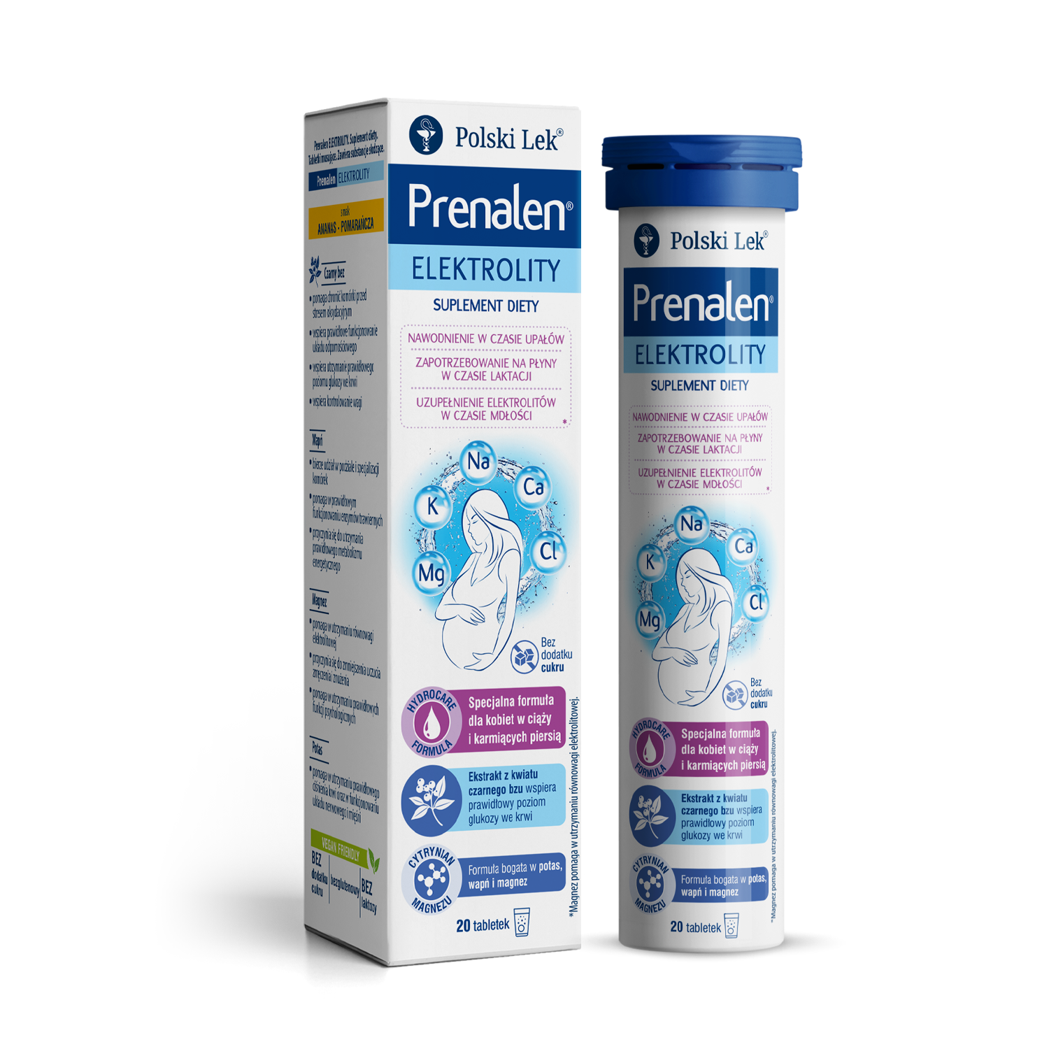 Prenalen elektrolity, 20 tabletek musujących