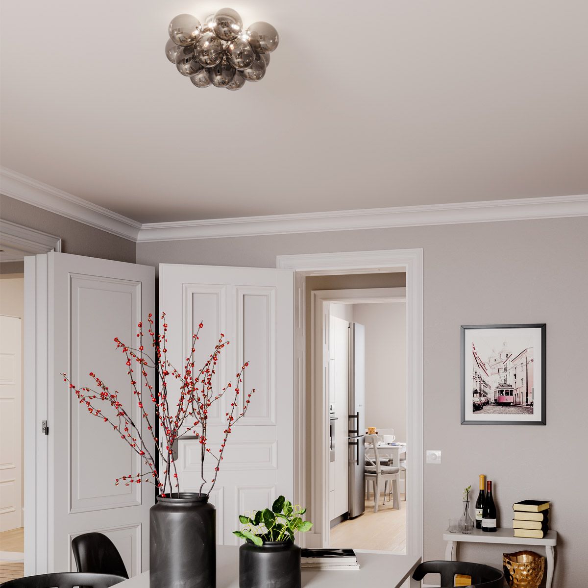 By Rydéns Gross lampa podsufitowa 3x4W szary przydymiony 4200660-4505