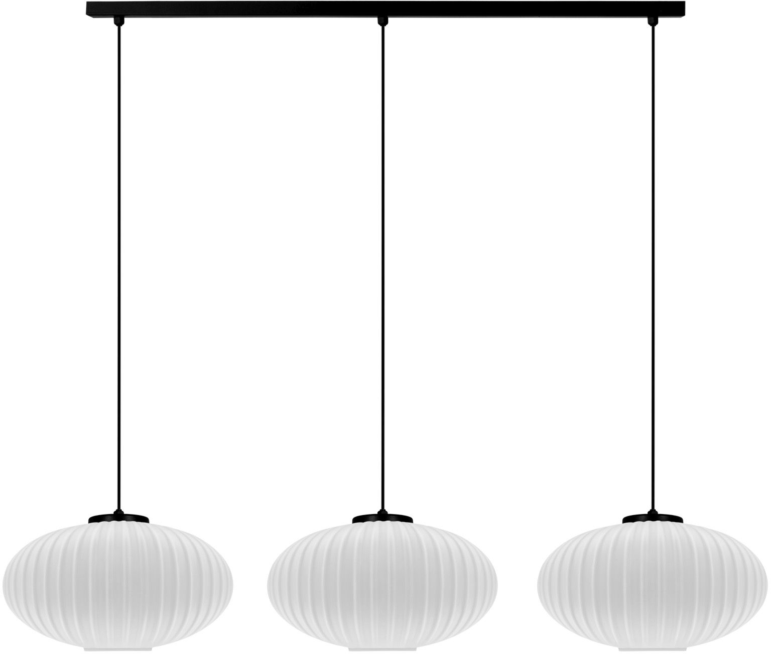 Kaja Peso lampa wisząca 3x15 W biała-czarna K-5672