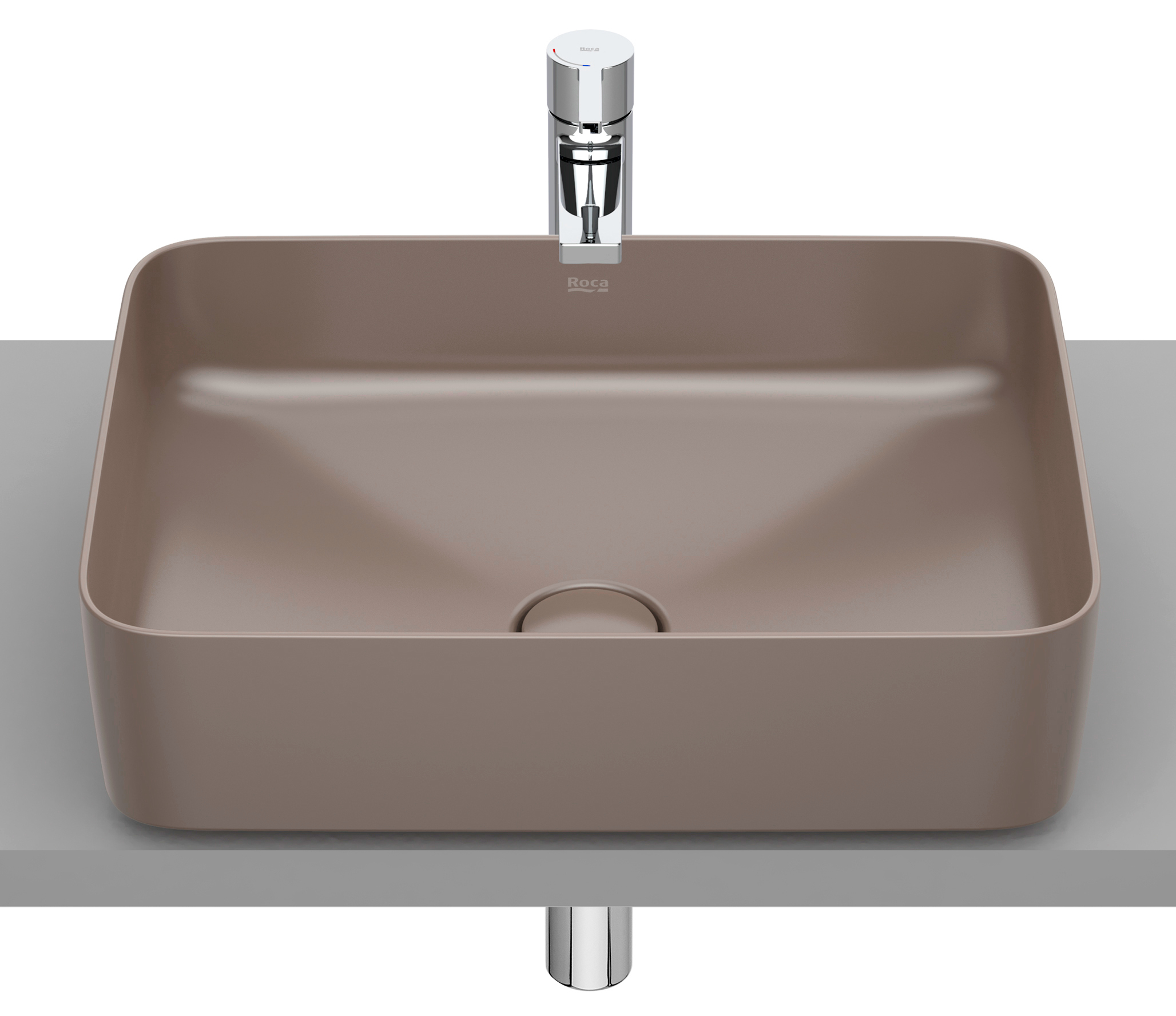 Roca Inspira umywalka 50x37 cm prostokątna nablatowa A327530660