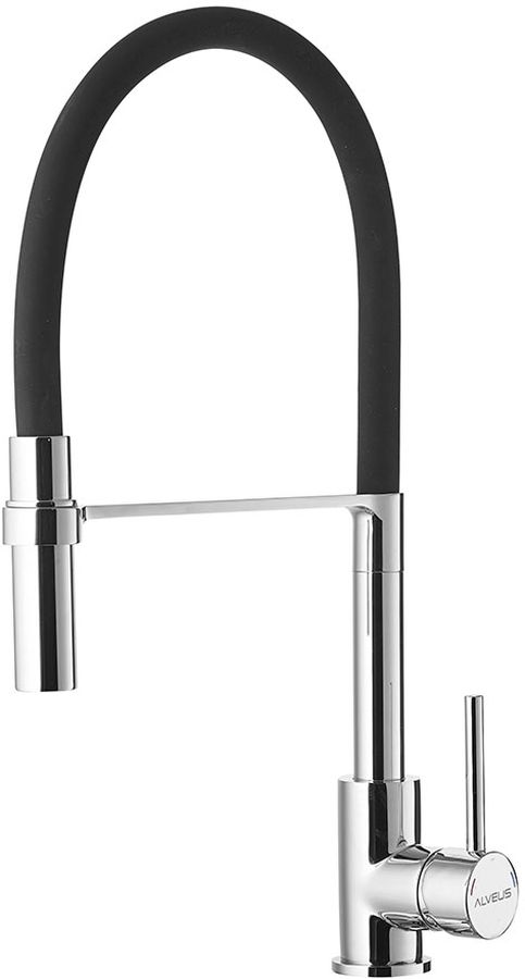 Alveus Elia bateria kuchenna stojąca chrom/czarna 1129024