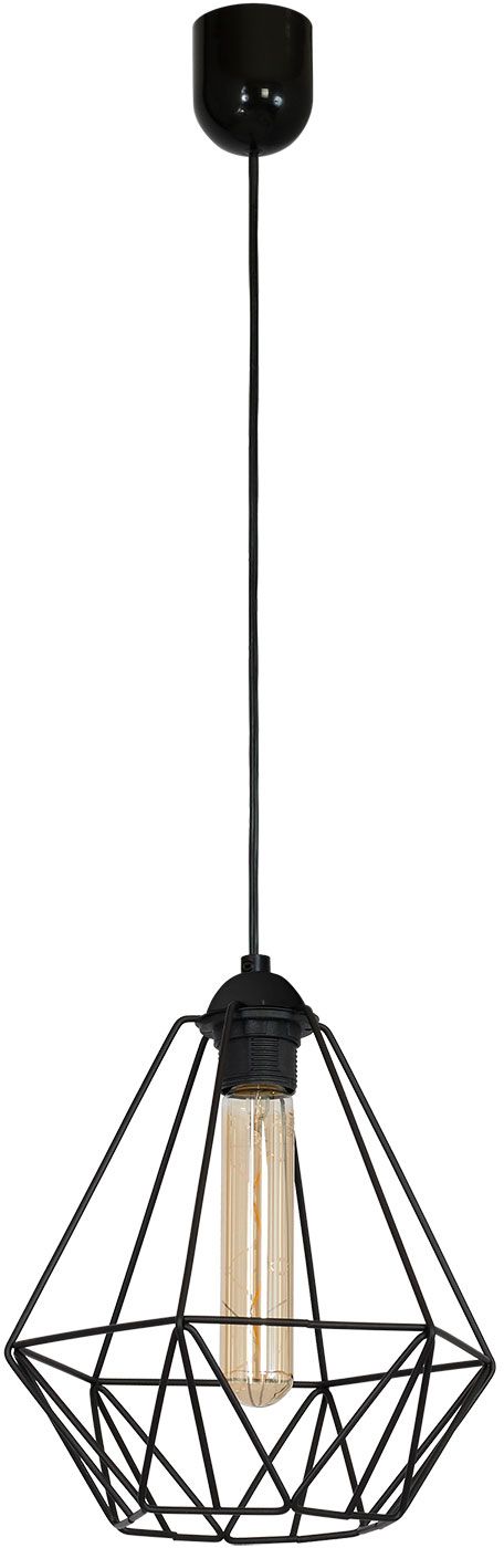 Luminex Basket New lampa wisząca 1x60W czarna 8170