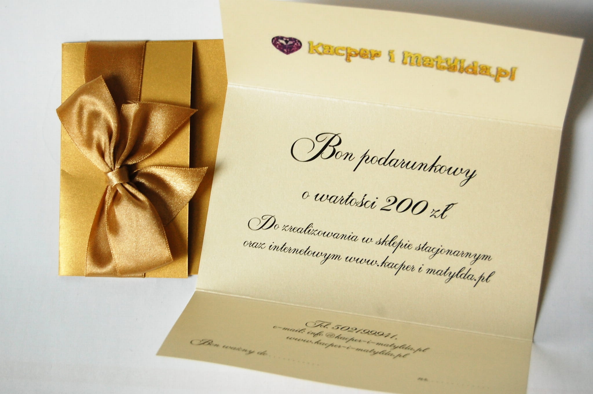 Bon podarunkowy o wartości 250 zł