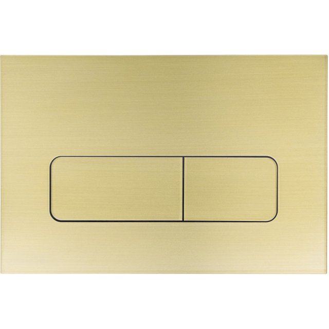 DEANTE Przycisk spłukujący do stelaży podtynkowych Slim złoto szczotk