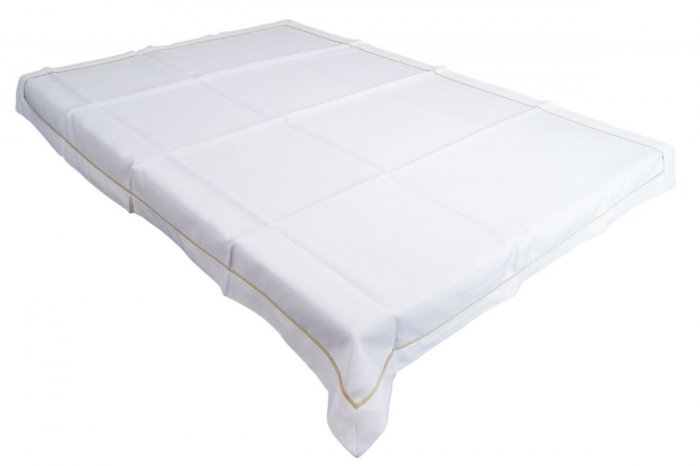 Obrus z mereżką rozmiar 110x160 wzór biały (210)