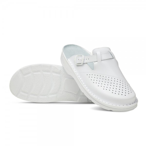 Obuwie medyczne męskie skórzane perforowane 09M