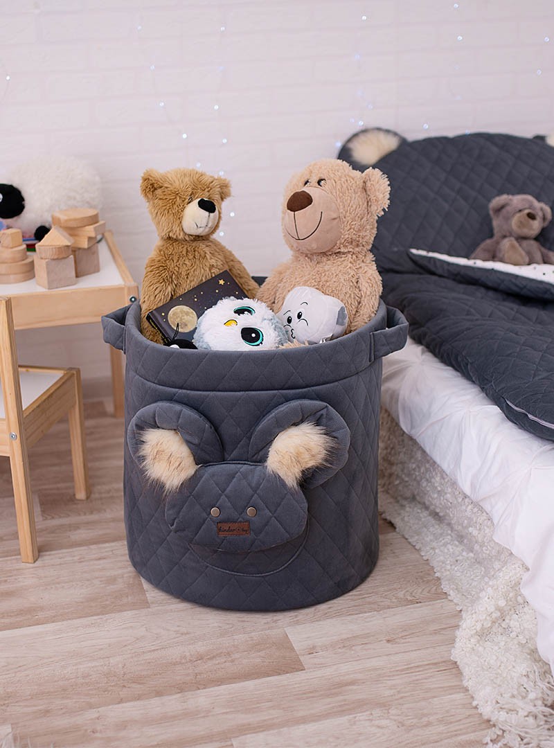 Kosz na zabawki Teddy Graphite Diamonds